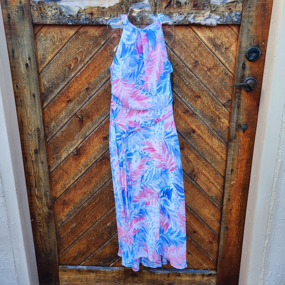 NWT Nicole Miller New York Tropical Maxi Dress